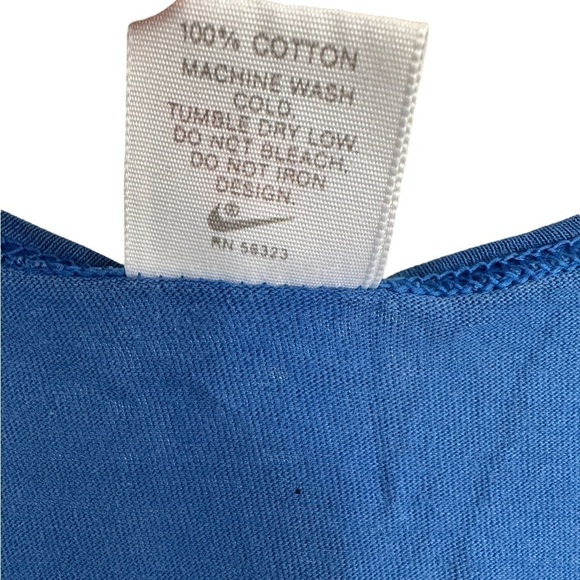 Nike Vintage Just Do It Blue Tank Top Made  in USA - size M - Picture 4 of 5